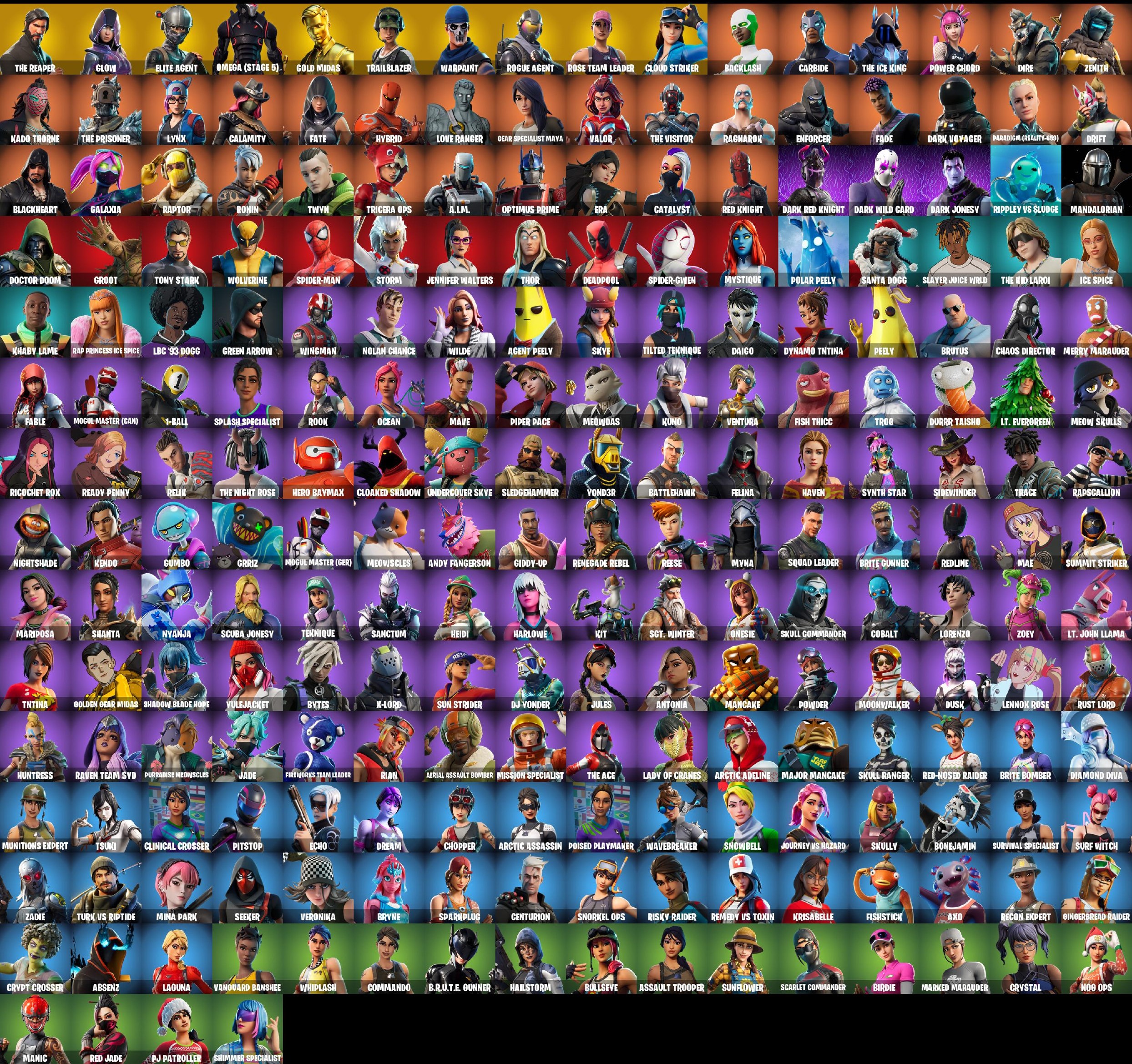 228 SKINS - OG STW , THE REAPER , GLOW, Omega (Stage 5) - PC